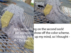 vanilla latte socks with two colors
